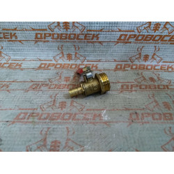 Кран для компрессора с краном, с резьбы 1/2 наружная под шланг D-8мм / 010411(169)