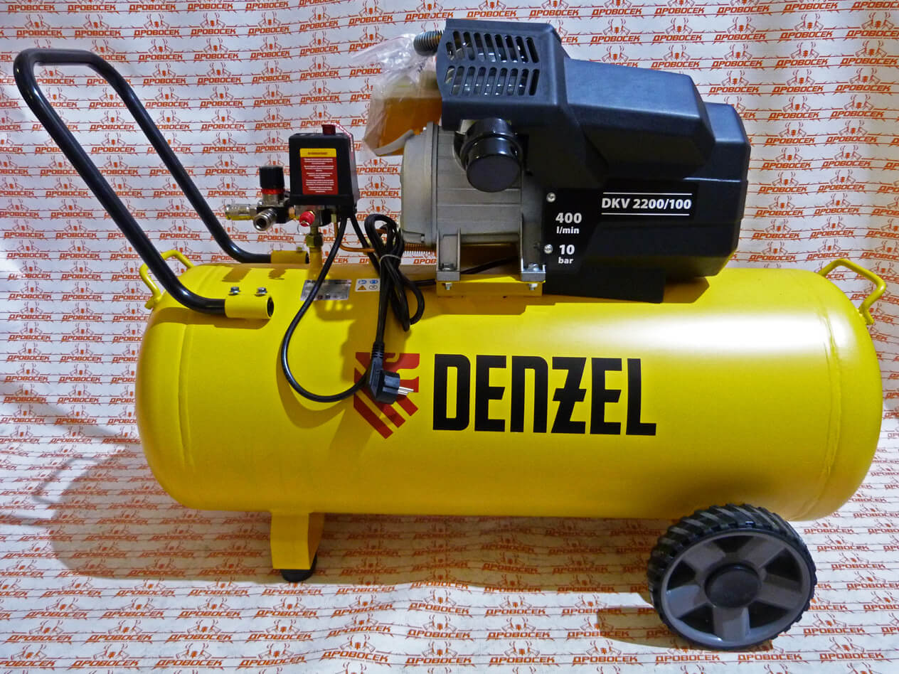 Воздушные компрессоры denzel купить. Denzel компрессор 100л. Компрессор Denzel 100 литров. Компрессор воздушный dkv2200/50,х-Pro 2,2 КВТ, 400 Л/мин, 50 л// Denzel. Компрессор Denzel 100л 380в.