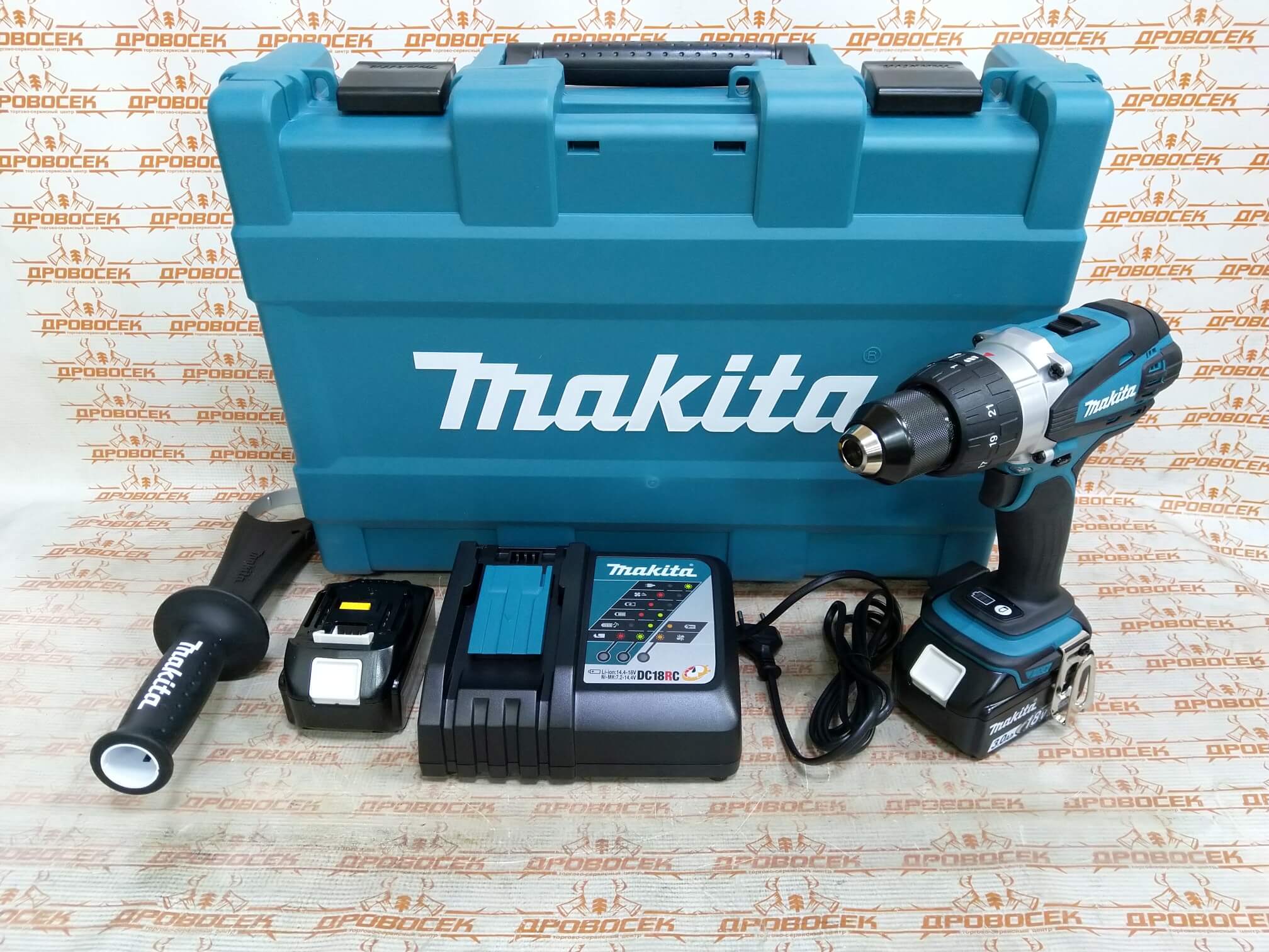 Аккумуляторная дрель-шуруповерт Makita DDF458RFE