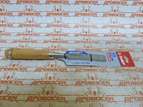 Стамеска-долото ЗУБР, "Эксперт", Cr-V сталь, 22 мм / 18096-22