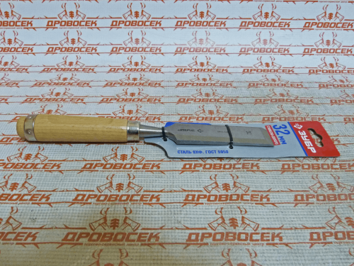 Стамеска-долото ЗУБР, "Эксперт", Cr-V сталь, 32 мм / 18096-32