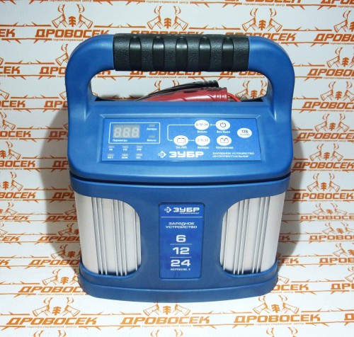 Зарядное устройство ЗУБР "ПРОФЕССИОНАЛ" (12В, 12А, автомат, IP65, AGM, GEL, WET) / 59305