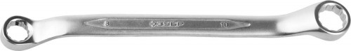 Ключ гаечный накидной изогнутый ЗУБР,  "Профи", ГОСТ 2838-80, Cr-V сталь, хром, 22х24 мм / 27132-22-24