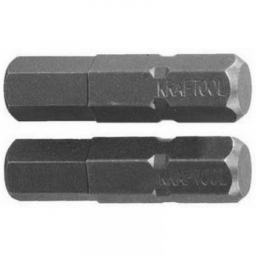 Бита KRAFTOOL X-Drive, Cr-Mo сталь S2, C1/4", HEX6, 25 мм, 2 шт. / 26127-6-25-2