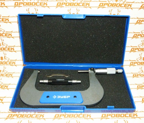 Микрометр ЗУБР, механический с термозащитой и трещеткой (100-125 мм)  / 34480-125