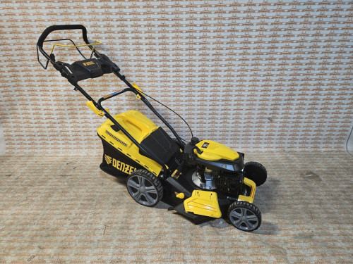 Газонокосилка Denzel бензиновая GLD-460SP, 146 куб.см, ширина 46 см, самоходная, 7 уровней, травосборник 50 л / 58803