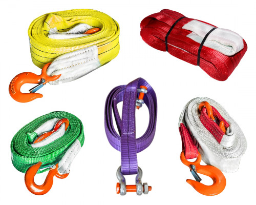 Ремень буксировочный 18т (К) (L=5,0 м) 90мм в 2 слоя с петлями Magnus-Profi / SZ054181