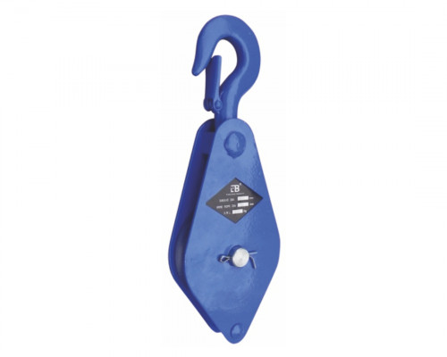 Блок однорольный (для каната и веревки) с крюком 1В-125Н г/п 1т LB / SZ036553