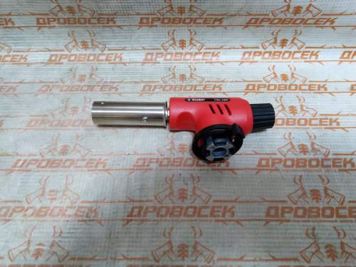 Газовая горелка с пъезоподжигом ЗУБР ГМ-150, на баллон, цанговое соединение, 1300°C / 55554