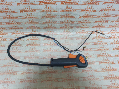 Трос управления дроссельной заслонкой в сборе с ручкой STIHL FS 55 (4140-180-1109) (Разборка)