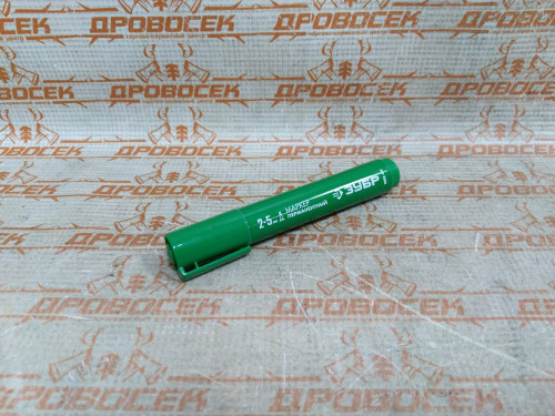 ЗУБР МП-300К 2-5 мм, клиновидный, зеленый, Перманентный маркер, ПРОФЕССИОНАЛ / 06323-4