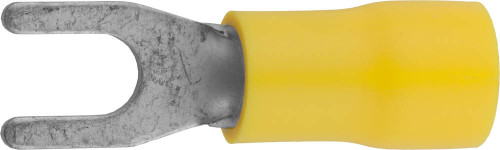 Наконечник СВЕТОЗАР для кабеля изолированный с вилкой, желтый, внутренний Ø4.3 мм, под болт 8 мм, провод 4.0-6.0 кв. мм, 48 А, 10 шт.  / 49420-60
