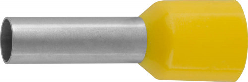 Наконечник СВЕТОЗАР штыревой изолированный для многожильного кабеля, желтый, 6.0 кв. мм, 10 шт. / 49400-60