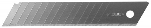 Лезвие ЗУБР сегментированное, "Мастер",сталь У9А, 15 сегментов, 18 мм, 10 шт., в боксе / 09721-18-10
