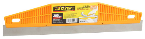 Планка направляющая STAYER для обрезки обоев, нержавеющая сталь, 300 мм / 06121-30
