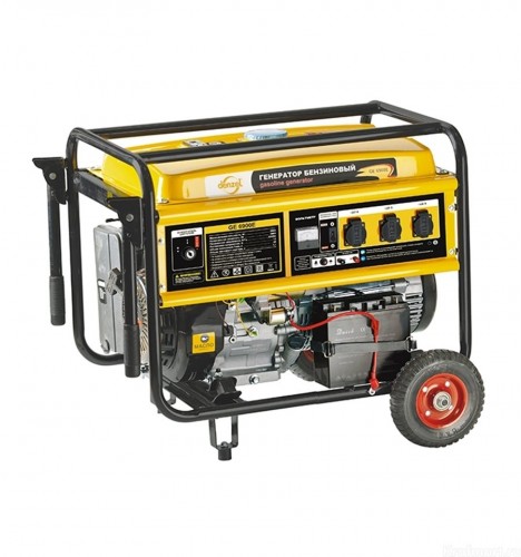 Бензиновый генератор DENZEL GE 6900E (6,9 кВт + электропуск + аккумулятор) / 94684